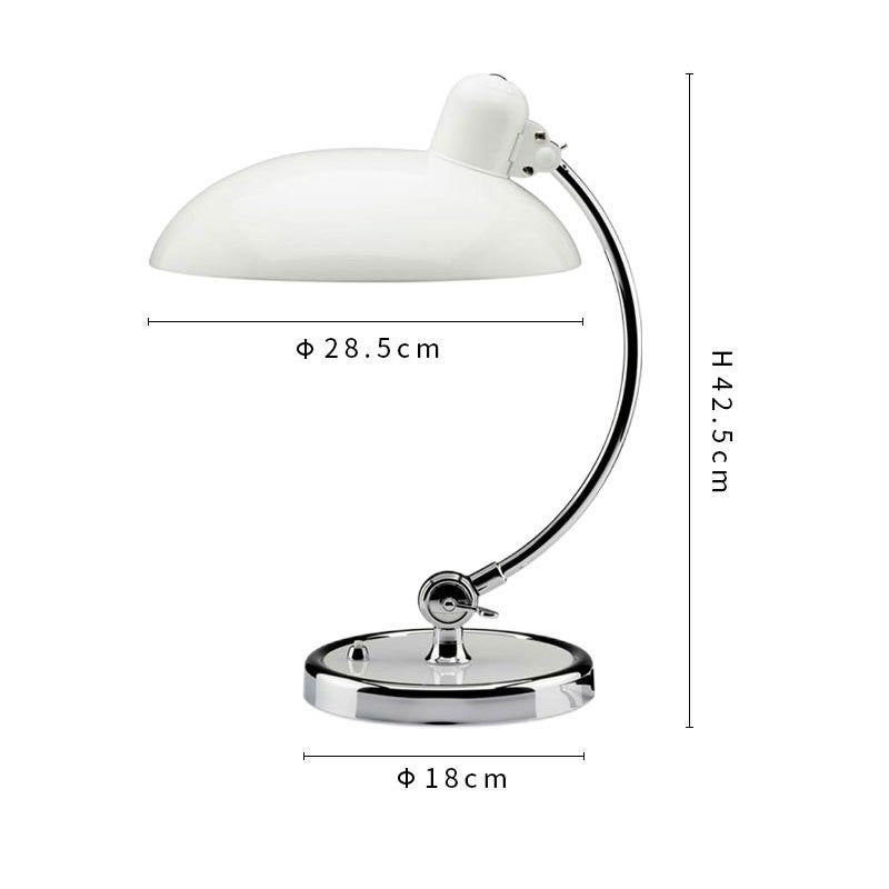 Glossy Bauhaus reading lamp side view