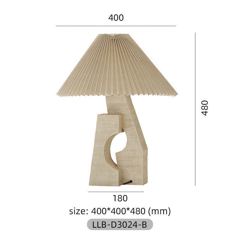 Beige resin arch form table lamp dimensions 40 cm by 48 cm