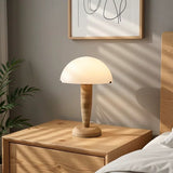 Natural Marble Mushroom Table Lamp – 42cm Green Jade or Travertine Nordic Bedside Light