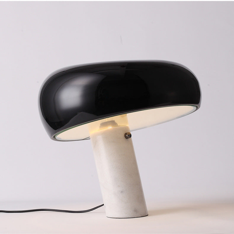 Large white and green marble mushroom lamp options