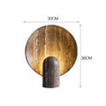 Brown travertine eclipse table lamp dimensions 30 cm by 36 cm