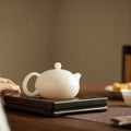 Handcrafted Dehua Ice-Grade Mutton Fat Jade White Porcelain Xishi Teapot with Built-in Ball Filter - 200ml Gongfu Tea Pot