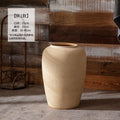 Wide beige sand-texture floor vase 38 to 40 cm high