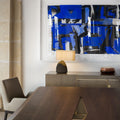 New Chinese sculptural table lamp styled on a modern dining room sideboard