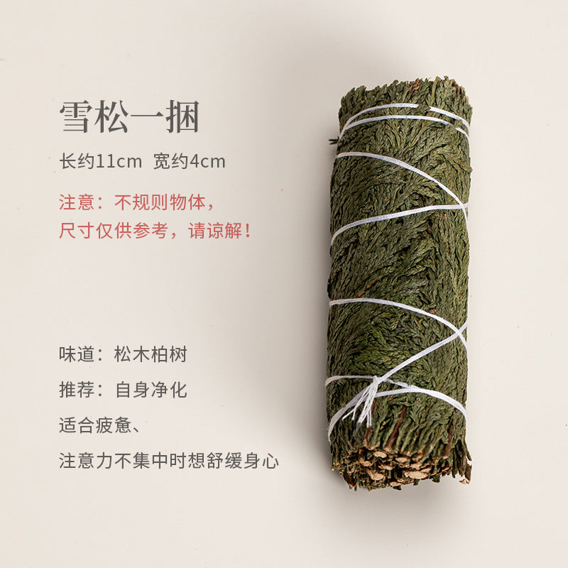 Cedar smudge bundle for Palo Santo sage and fragrance rituals