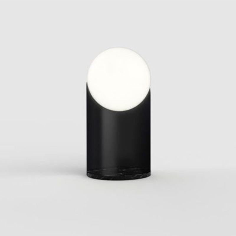 30cm black and white globe table lamp product view