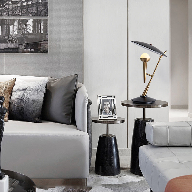 Modern 45cm by 50cm balance lamp side view