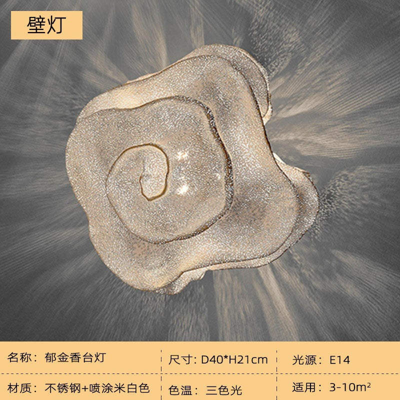 Organic layered sculptural wall light front view