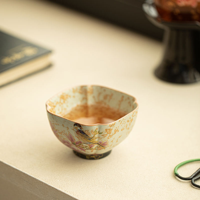 Authentic Jingdezhen Blue & White Huoshihong Square Ceramic Master Teacup - 75ml Gongfu Teacup