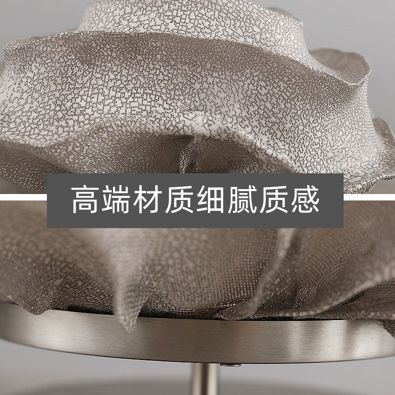Close-up texture of layered organic sculptural lamp shade