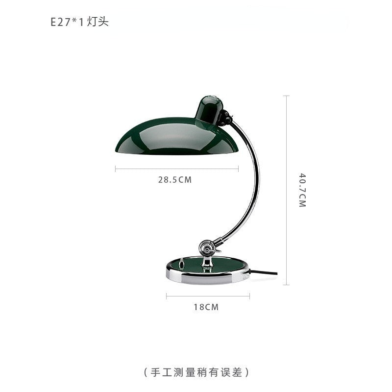 Retro curved desk lamp color option