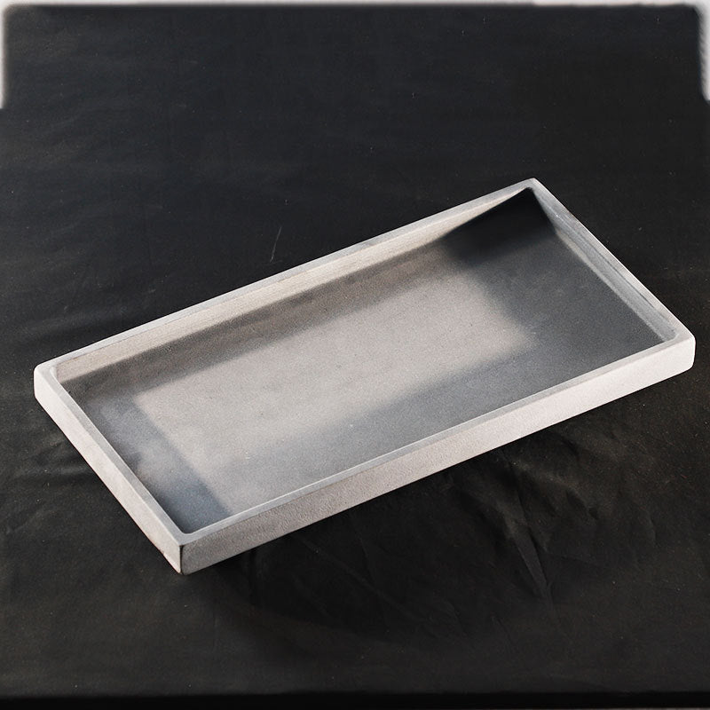 Slim dark stone bonsai tray product detail
