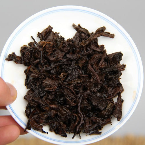 Kangti 2003 ripe Pu-erh mini brick wrapper detail