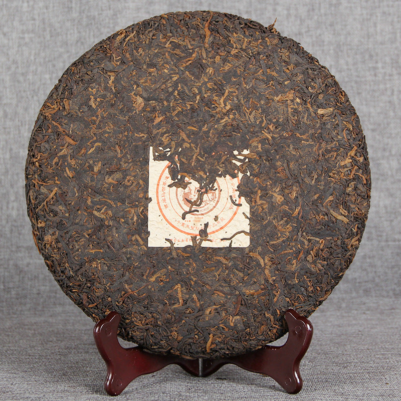 Mabang Chadao Ruigong ripe Pu-erh cake leaf detail