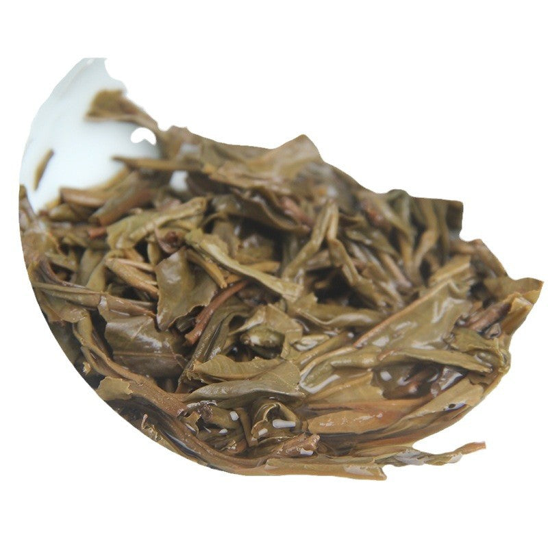 Infused leaves from 2006 Puwen Yunya aged raw Pu-erh tea