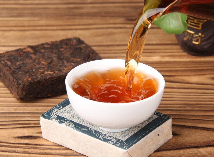 Pasha Qiaomu ripe Pu-erh 80g tea brick product view