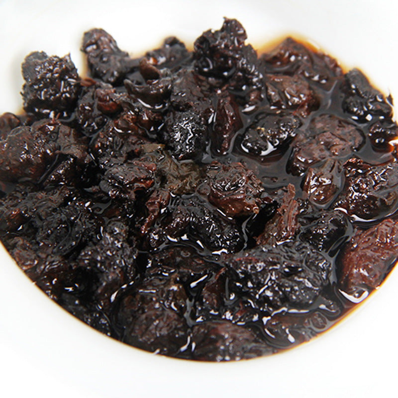 Infused Lao Cha Tou Ripe Pu-erh nuggets 老茶头熟普 叶底