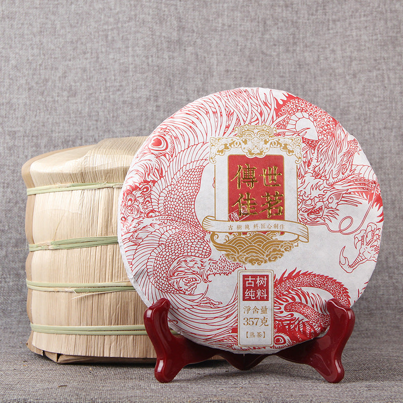 2020 Chuanshi Jiaming ripe Pu-erh tea cake 357g 传世佳茗 熟普洱
