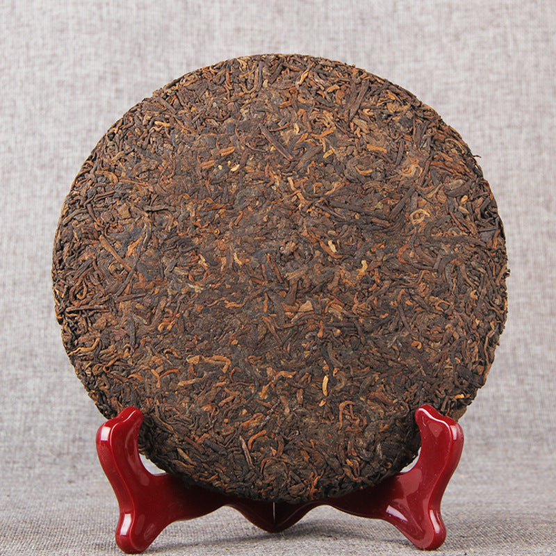 2020 ripe Pu-erh 357g tea cake pressed leaf surface 传世佳茗 熟茶