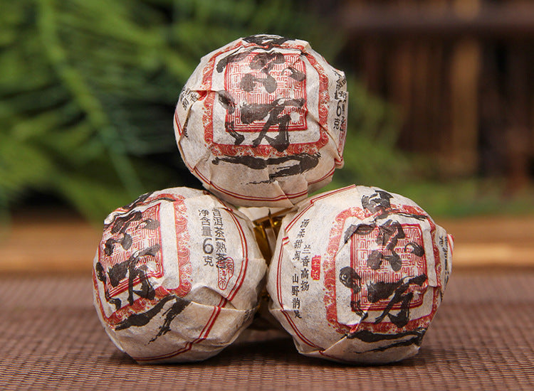 Jingmai orchid aroma ripe Pu-erh dragon pearl detail