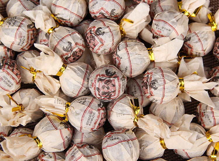 Jingmai ripe Pu-erh dragon pearl 500g product presentation