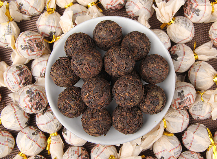 Yiwu ripe Pu-erh dragon pearls 500g made from 2020 tea material