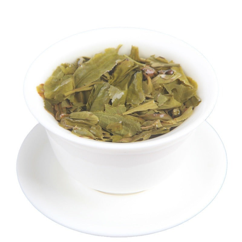 Infused leaves of 2021 Yiwu Bohetang raw Pu-erh tea