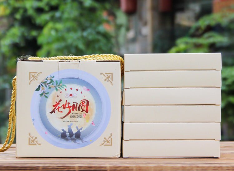 2022 Banzhang ripe Pu-erh Flower Moon gift boxes stacked for display