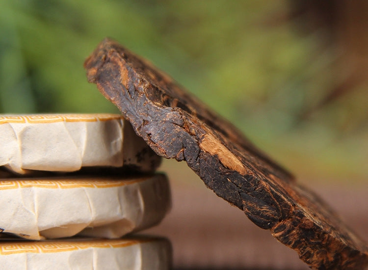 2023 Bingdao ripe Pu-erh mini tea cake lifestyle image