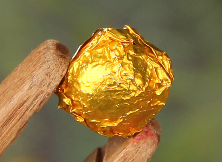 Gold wrapped Sticky Rice Aroma Ripe Pu-erh Tea Paste pellet 糯香熟茶膏