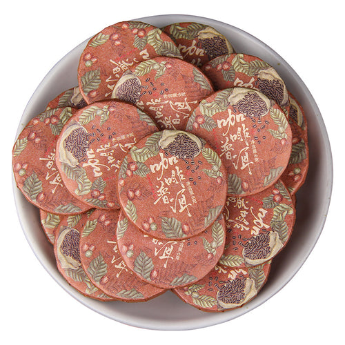 2025 Yunnan coffee aroma ripe Pu-erh mini tea cakes 500g wrapped