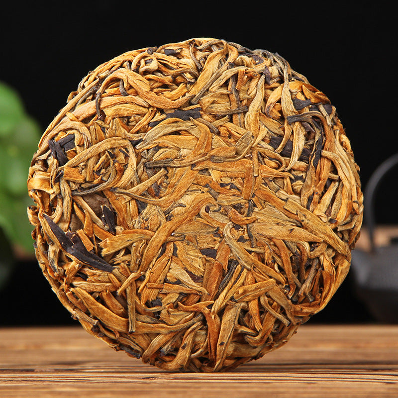 2026 Fengqing-style golden bud Dianhong black tea cake with honey aroma 蜜香大金芽