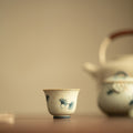 Authentic Jingdezhen Vintage Blue & White Huoshihong Ceramic Master Teacup - 75ml Gongfu Cup