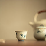 Authentic Jingdezhen Vintage Blue & White Huoshihong Ceramic Master Teacup - 75ml Gongfu Cup