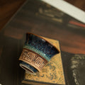 Antique Bronze Flambé Tenmoku Jianzhan Ceramic Master Teacup - 90ml Gongfu Tasting Cup