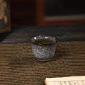 Authentic Dehua Black Ice-Flower Crackle Ceramic Master Teacup - 85ml Gongfu Tasting Cup
