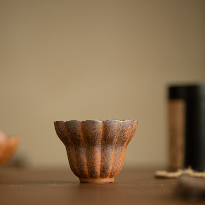 Authentic Jingdezhen Coarse Stoneware Handcrafted Buddha's Hand Master Teacup - 110ml Large Gongfu Cup