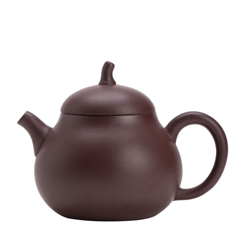 Authentic Aged Purple Clay Phoenix-Cry Eggplant-Melon Ceramic Teapot - 210ml Gongfu Teapot Gift Box