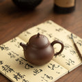Authentic Aged Purple Clay Phoenix-Cry Eggplant-Melon Ceramic Teapot - 210ml Gongfu Teapot Gift Box