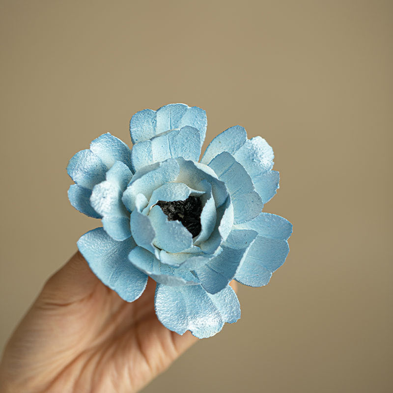 Authentic Jingdezhen Hand-Pinched Orchid Peony Ceramic Incense Holder Stand - Teaware Accessories