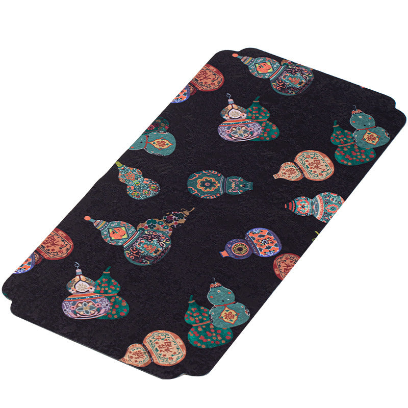 Neo-Chinese Reversible Waterproof Silk Brocade Tea Table Runner & Mat - 120cm Teaware Accessories