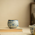 Authentic Jingdezhen Imperial Yellow Ru Ware Interlocking Lotus Crackle Master Teacup - 85ml Gongfu Teacup