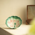 Authentic Jingdezhen Raw Mineral White Hand-Painted Lotus & Red Carp Scalloped Master Teacup - 90ml Gongfu Teacup