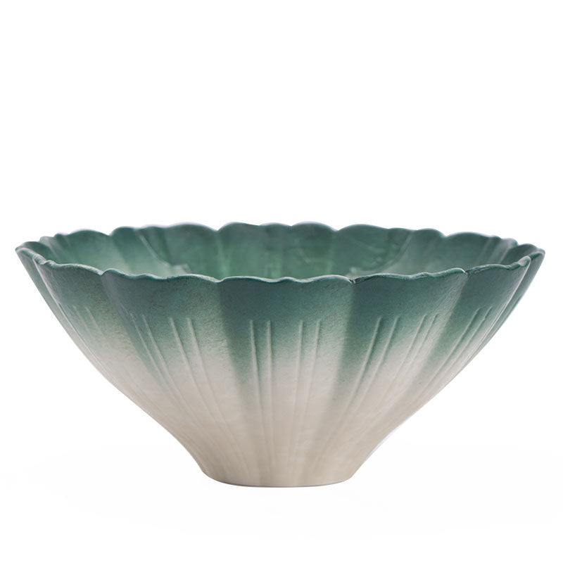 Authentic Jingdezhen Raw Mineral White Hand-Painted Lotus & Red Carp Scalloped Master Teacup - 90ml Gongfu Teacup