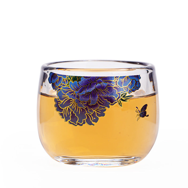Thickened Crystal-Textured Borosilicate Glass Master Teacup - 90ml Anti-Scald Tasting Cup