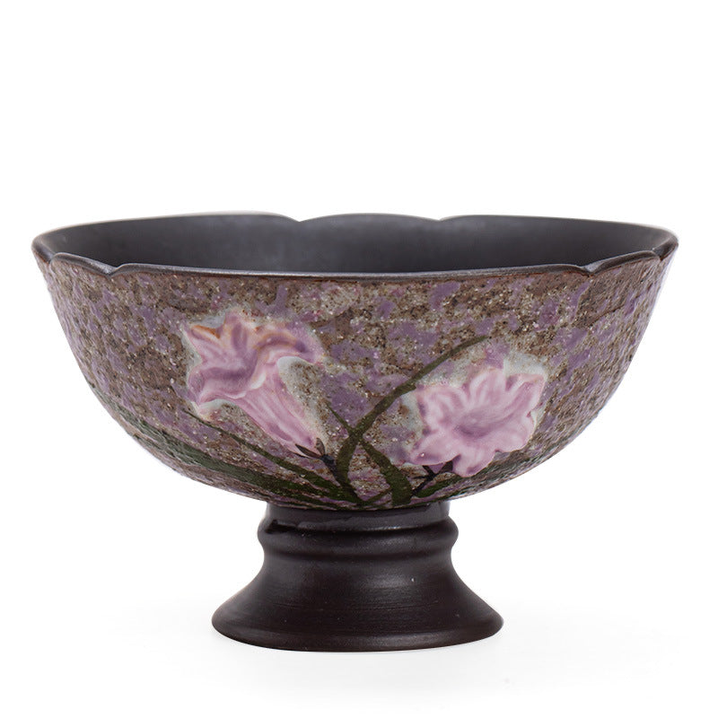 Authentic Old Rock Clay Mist Lily Xiyan Flared Anti-Scald Master Teacup - 85ml Gongfu Cup