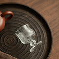 Handcrafted Carved Butterfly Pedestal High-Stem Master Teacup - 65ml Elegant Goblet & Cup