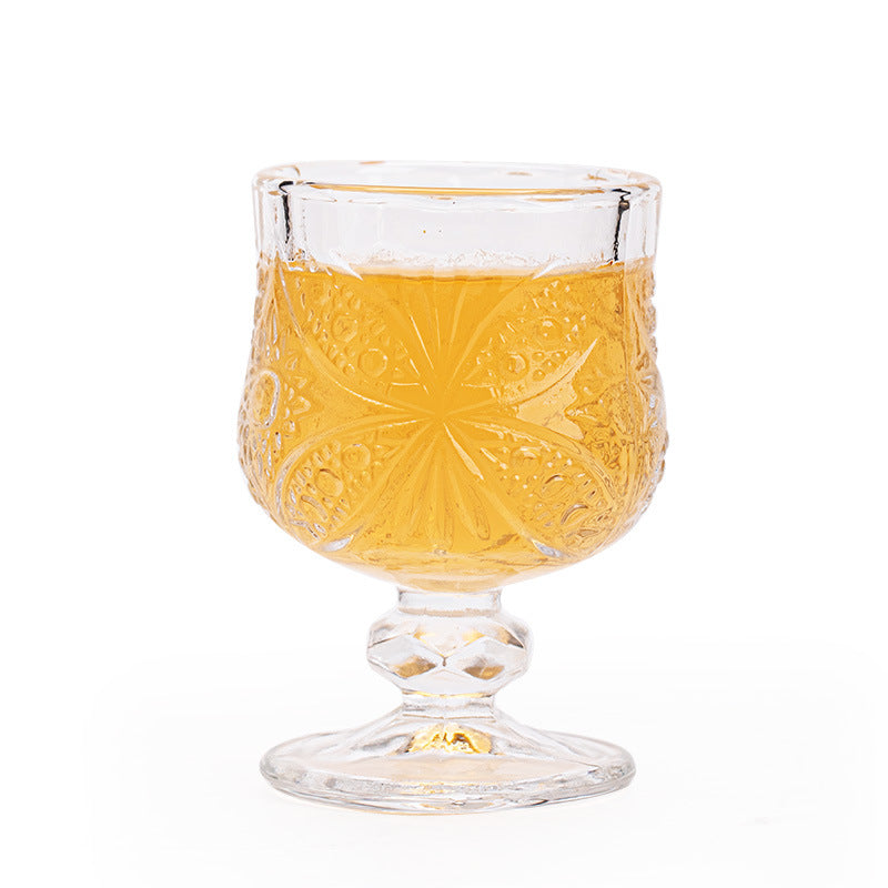 Handcrafted Carved Butterfly Pedestal High-Stem Master Teacup - 65ml Elegant Goblet & Cup