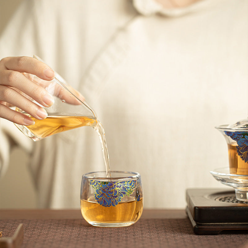 Thickened Crystal-Textured Borosilicate Glass Master Teacup - 90ml Anti-Scald Tasting Cup