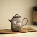 Authentic Old Rock Clay Mist Lily Square Sifang Ceramic Teapot - 190ml Gongfu Steeping Teapot